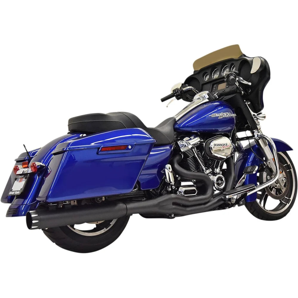 Harley-Davidson Touring (17-25) Road Rage 2-i-1 komplet udstødning, sort – Bassani – ekstra produktvisning 3 med fokus på design og detaljer