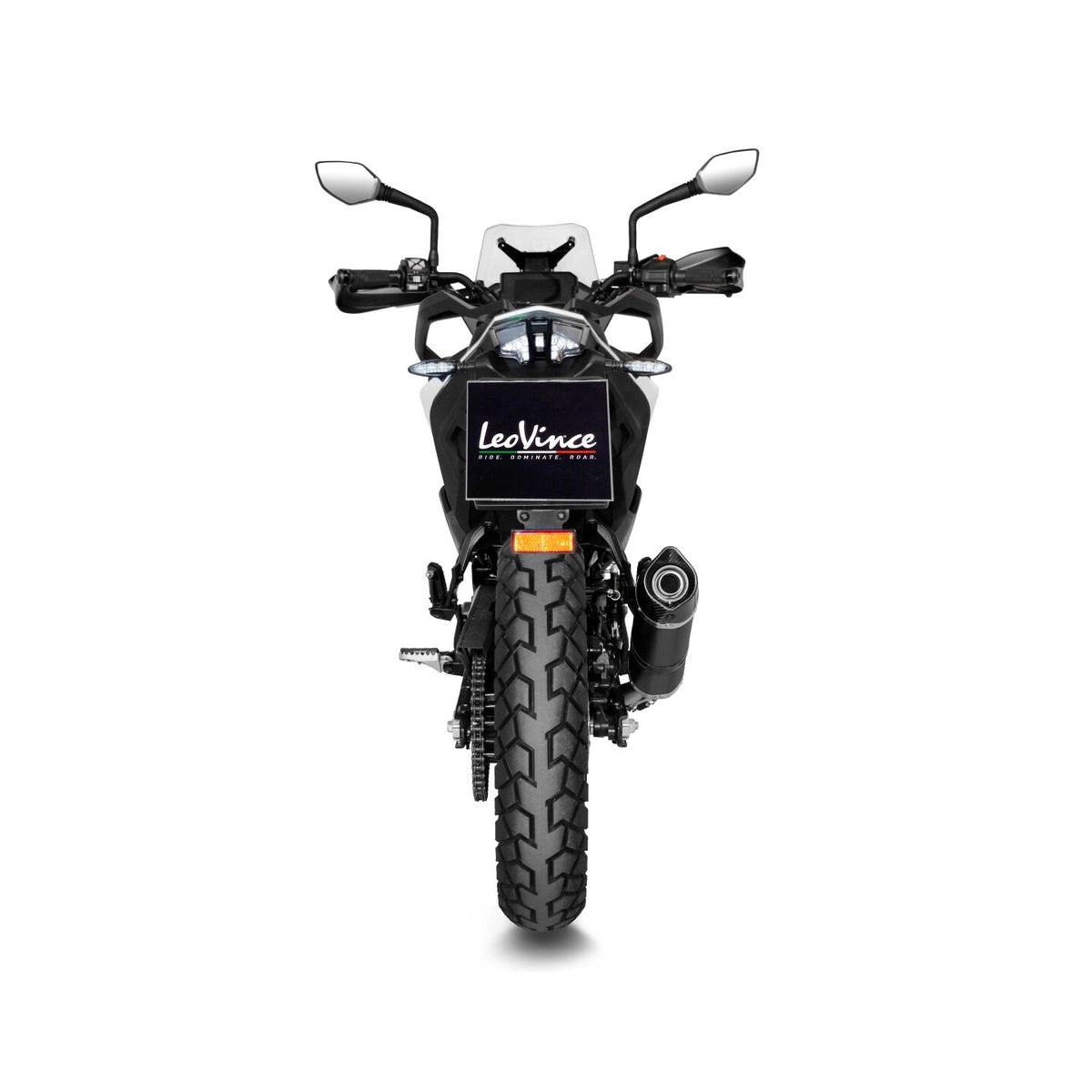 KTM 390 Adventure (20-24) LeoVince LV One EVO slip-on – rustfri – ekstra produktvisning af lyddæmper, finish og detaljer 3