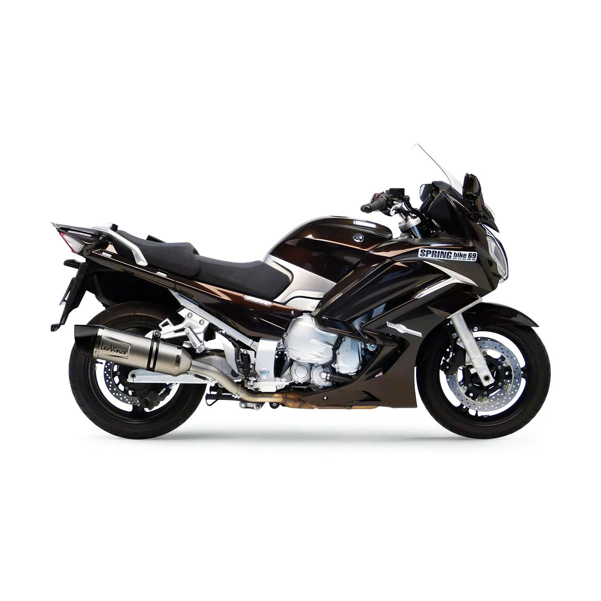 Yamaha FJR 1300 (03-15) LeoVince LV One EVO slip-on – rustfri – ekstra produktvisning af lyddæmper, finish og detaljer 2
