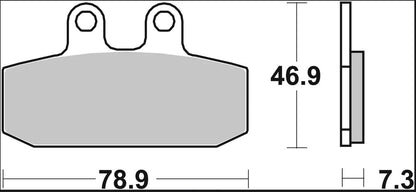 Detaljebillede 3 af Honda CB1000R 08-16 bremseklodser – Brembo CC 07GR13CC