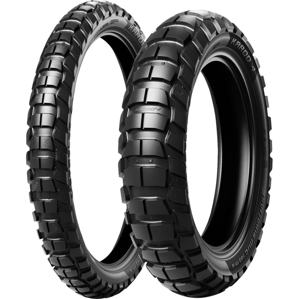 Metzeler Karoo 4 110/80R19 59T TL – fordæk – originalt Metzeler MC-dæk med kontrol på asfalt og løst underlag.