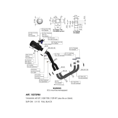 Yamaha MT-07 (20-26) m.fl. LeoVince LV-10 komplet udstødning – rustfri – 15272FBU – ekstra produktvisning af udstødningssystem, design og detaljer 5