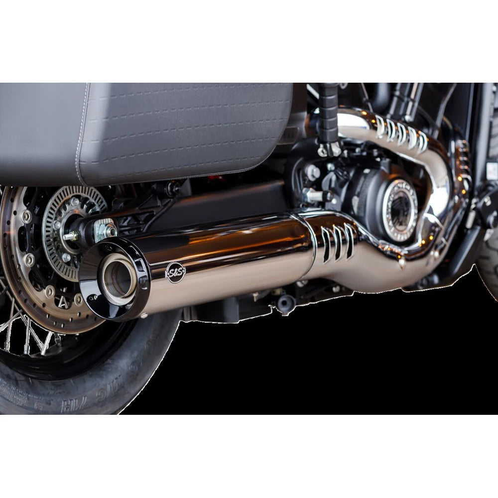 Indian Sixty (24-26) Grand National Slip-On Mufflers, krom – S&S Cycle – ekstra produktvisning 2