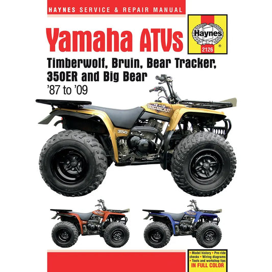 Yamaha YFM350 ATV (1987–2009) værkstedshåndbog – Haynes – Haynes værkstedsmanual til service og reparation