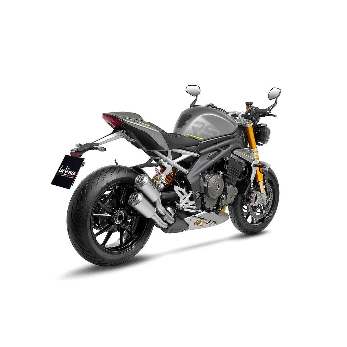 Triumph Speed Triple 1200 RR (21-26) m.fl. LeoVince LV-10 slip-on – rustfri – titanium-look – ekstra produktvisning af lyddæmper, finish og detaljer 4