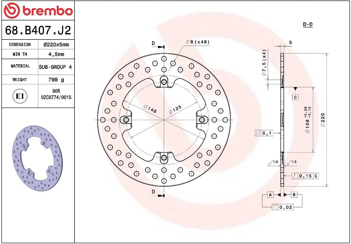 Ekstra produktbillede af MV Agusta F3 675 12-20 bremseskive – Brembo Oro fast
