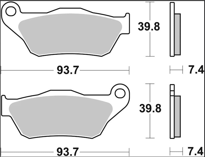 Ekstra produktbillede af Yamaha YP250R X-Max 05-09 bremseklodser – Brembo Genuine CC 07065