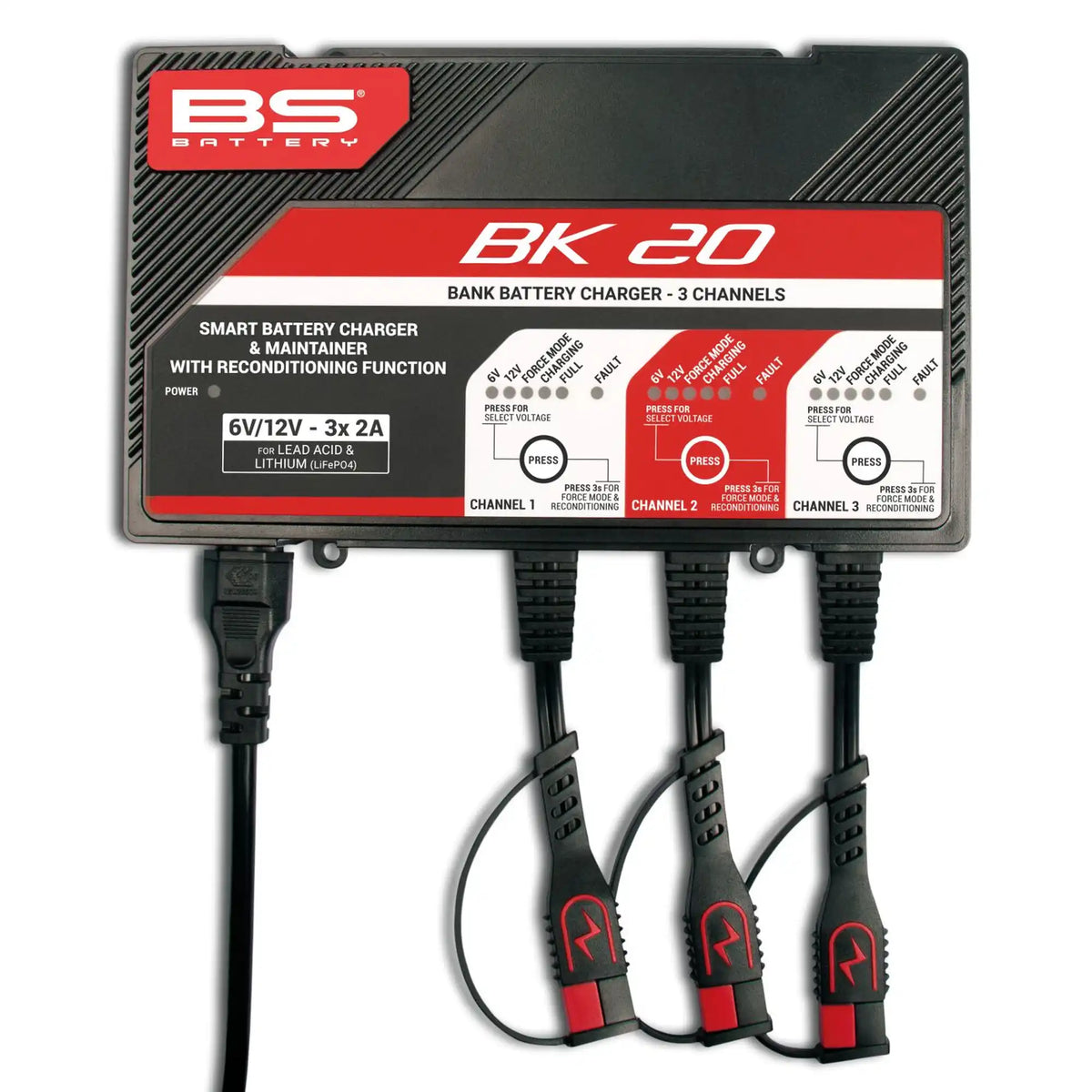 BS Battery BK 20 6V/12V / 3x2A MC batterilader