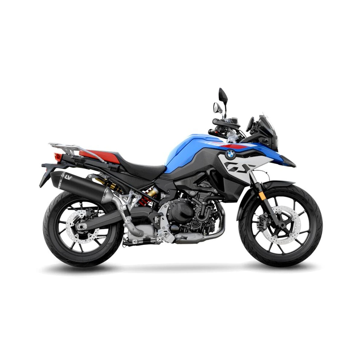 BMW F750GS (18-23) m.fl. LeoVince LV-14 slip-on – rustfri – sort – ekstra produktvisning af lyddæmper, finish og detaljer 3