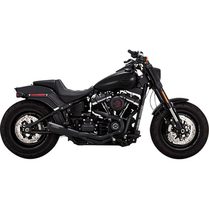 Harley-Davidson Softail (18-24) 2-into-1 Upsweep komplet udstødning, sort – Vance & Hines
