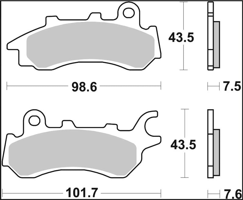 Ekstra produktbillede af Honda CB125F 16-24 bremseklodser – Brembo CC 07HO64CC