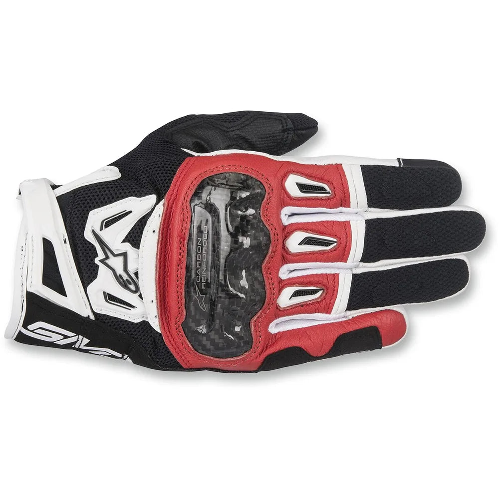 MC handsker SMX-2 Air Carbon V2, herre – Sort/Rød/Hvid, str. XL fra Alpinestars