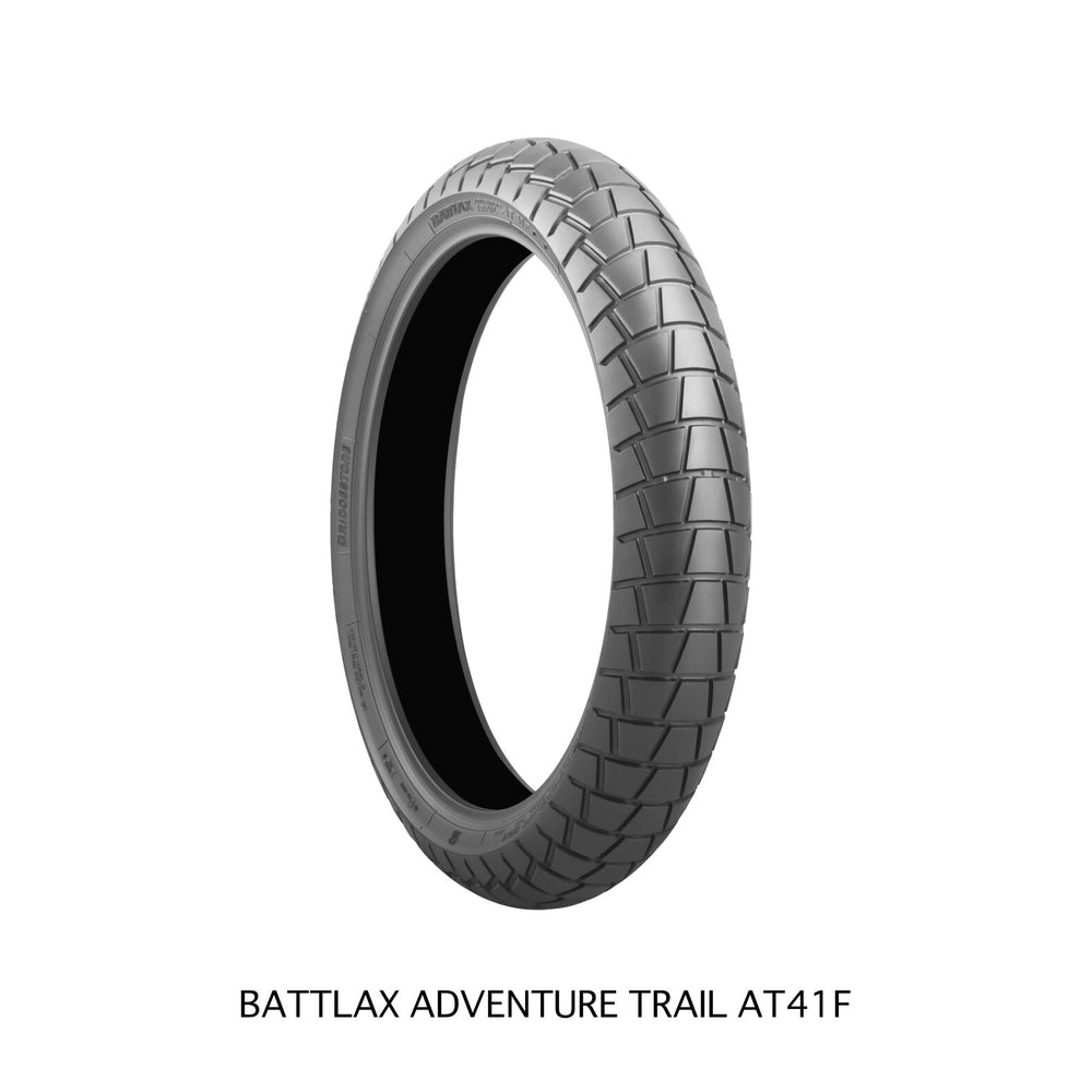 Bridgestone Battlax Adventure Trail AT41 110/80R19 59V TL – fordæk – originalt Bridgestone fordæk med sikre vejegenskaber og råt adventure-look. Køb hos Mo2parts.