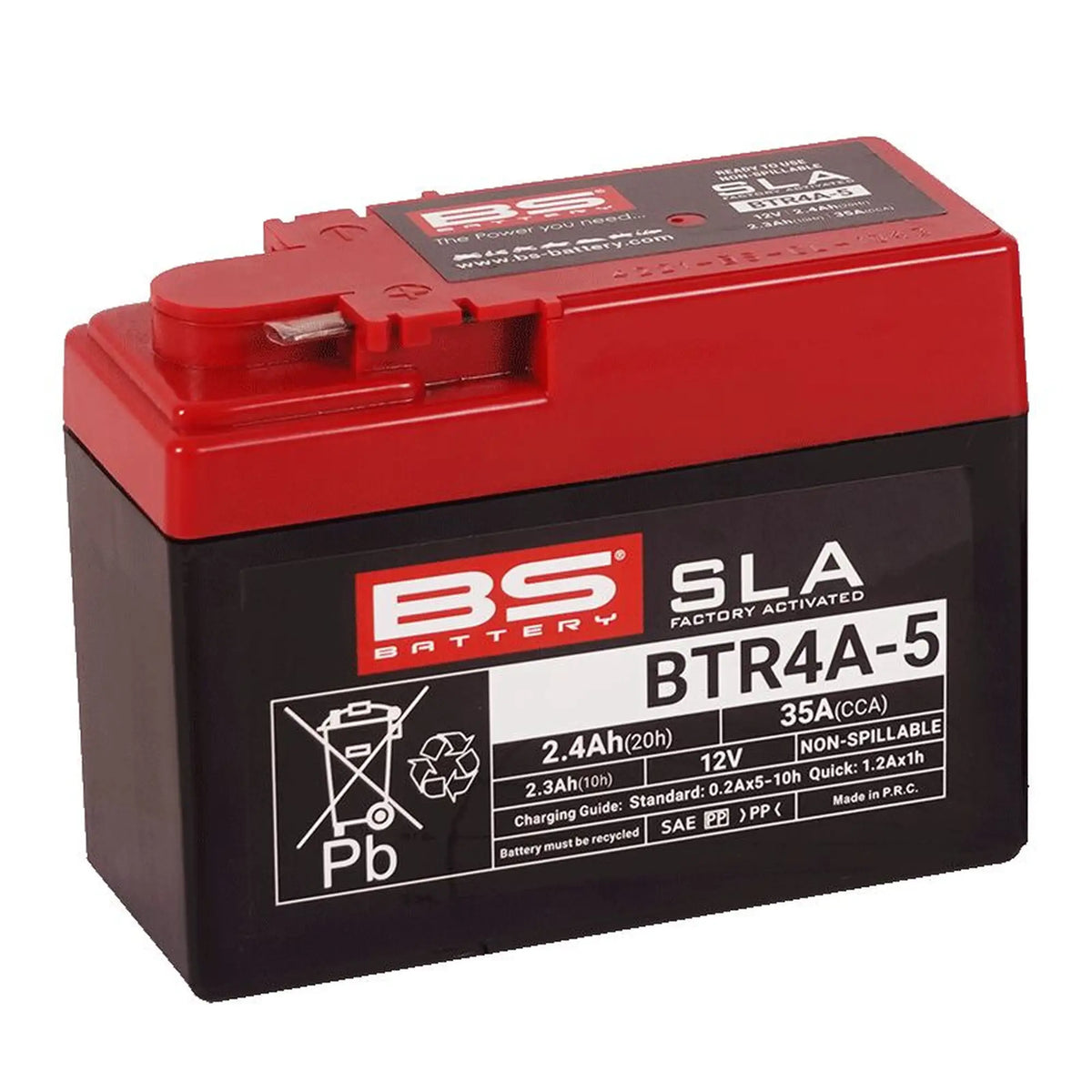 BS Battery BTR4A-5 12V 2,3Ah 35A AGM MC batteri
