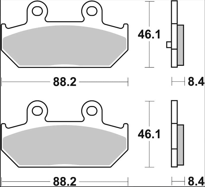 Ekstra produktbillede af Suzuki AN 400 Burgman 07-26 bremseklodser – Brembo Genuine CC 07058