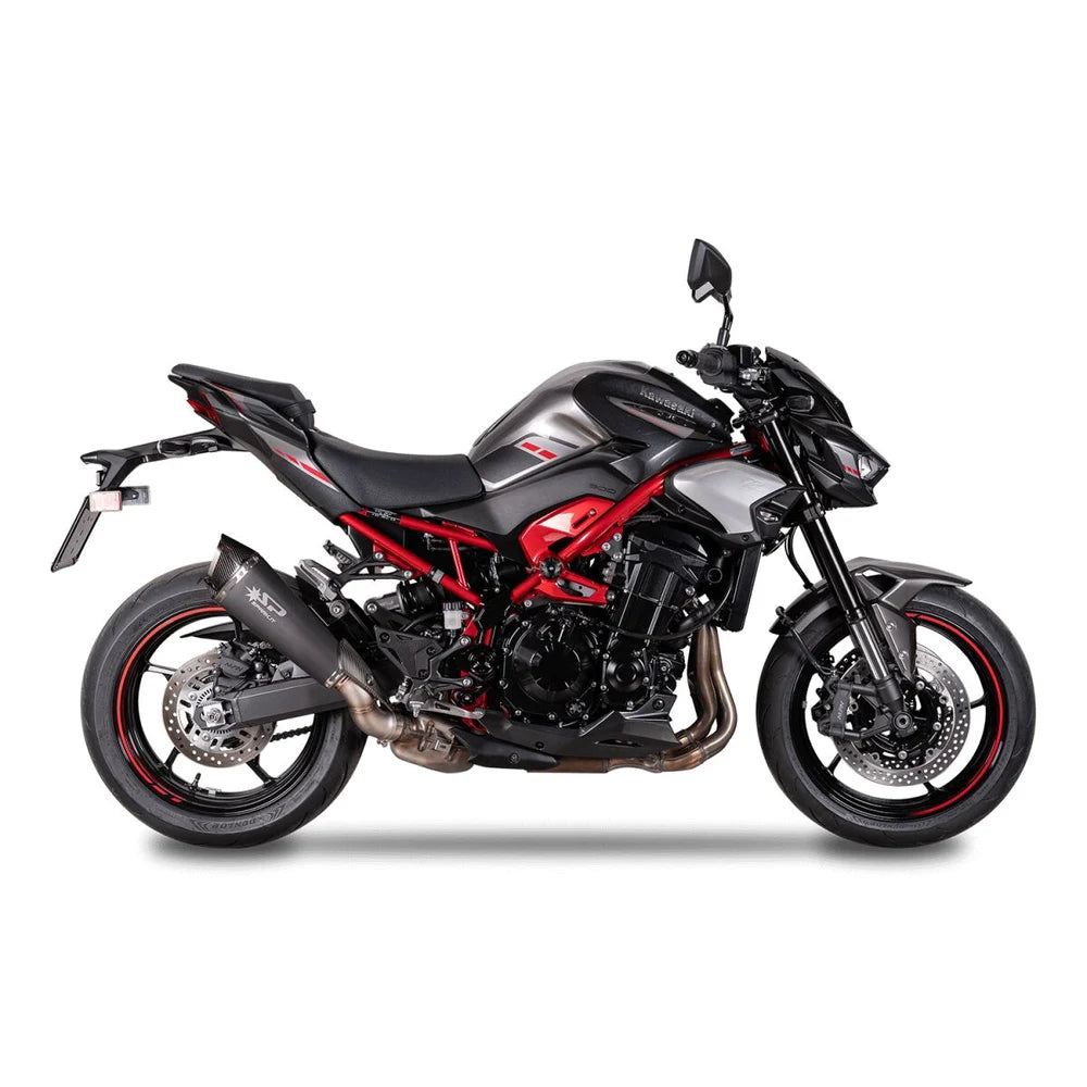 Kawasaki Z900 (25-26) Konix Evo slip-on, sort – Spark – produktdetalje fra alternativ vinkel, billede 3