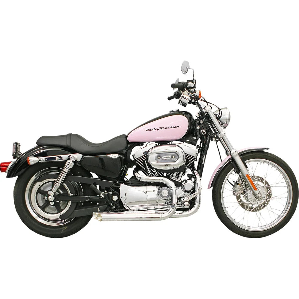 Harley-Davidson Sportster (86-03) Pro-Street komplet udstødning, krom – Bassani