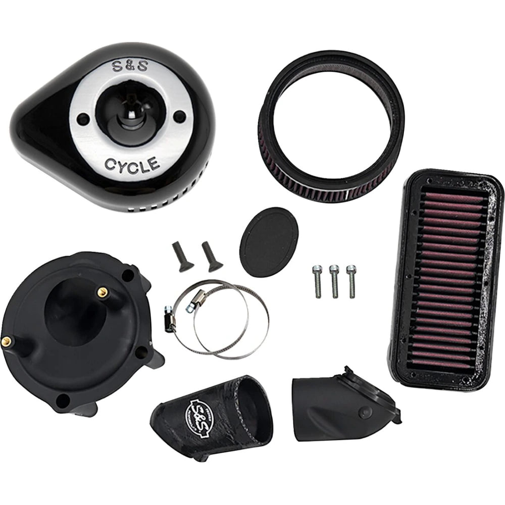 Indian Elite (20-26) Stealth Air Cleaner Kit with Cover, sort – S&S Cycle