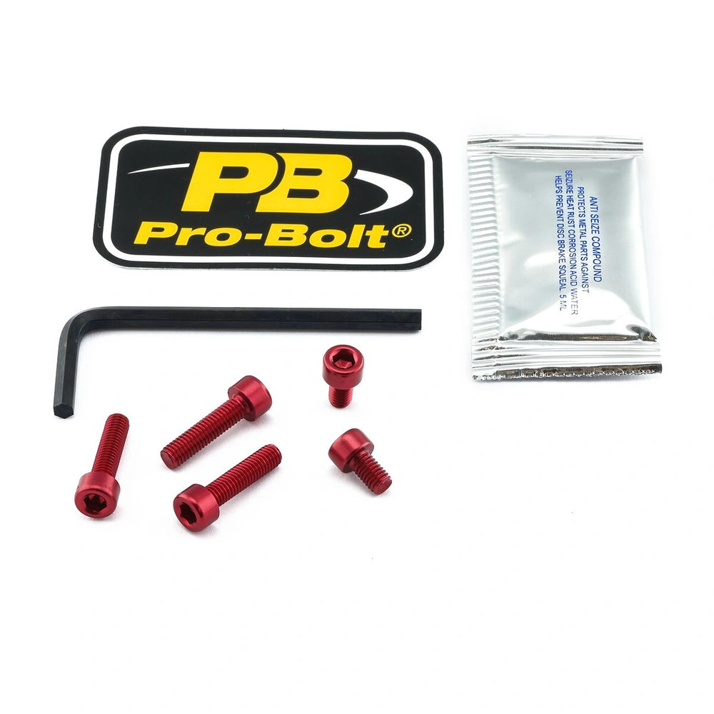Tankdækselboltsæt, 5 stk. – 7075-T6 aluminium, rød, TSU093 – Pro-Bolt