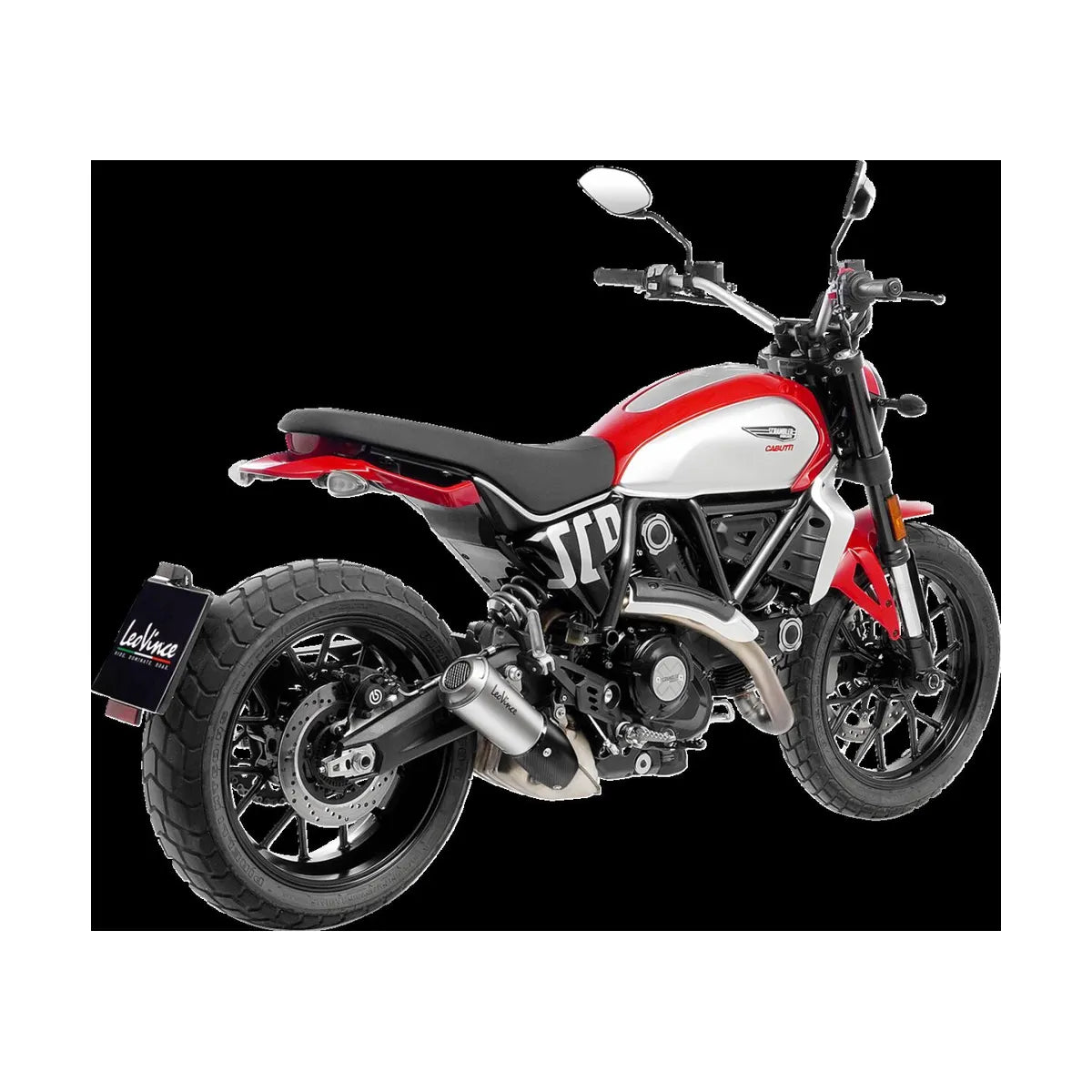 Ducati Scrambler 803 (23-26) LeoVince LV-10 slip-on – rustfri – ekstra produktvisning af lyddæmper, finish og detaljer 3