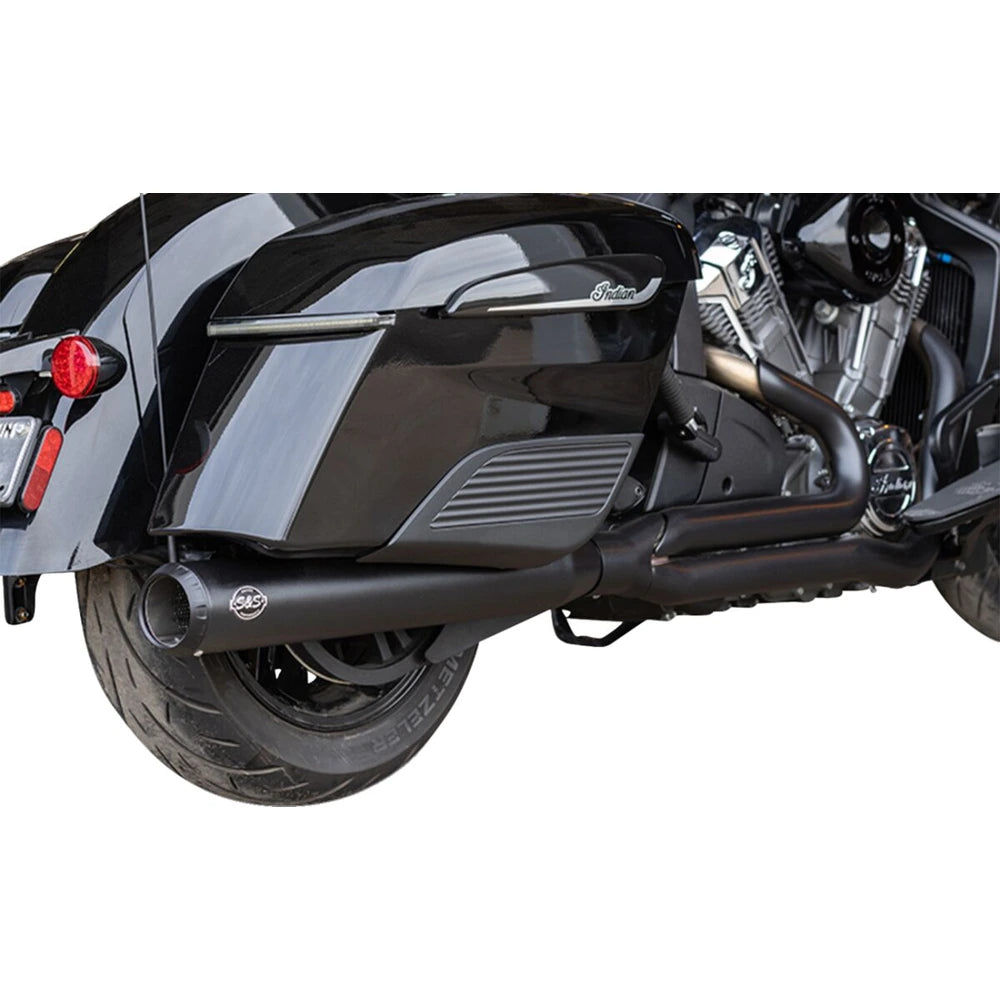Indian Elite (20-26) 2-into-1 Qualifier Exhaust System, Guardian Black – S&S Cycle – alternativ vinkel 3