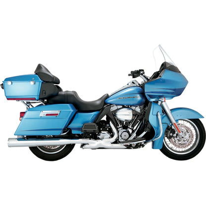 Harley-Davidson Touring (95-16) Hi-Output slip-on, krom – Vance & Hines – detaljebillede af udstødning og finish 2