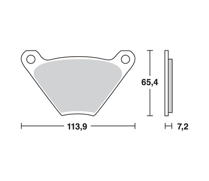 Harley-Davidson FXE 1200 74-80 m.fl. – organiske bremseklodser foran/bag – TRW MCB97