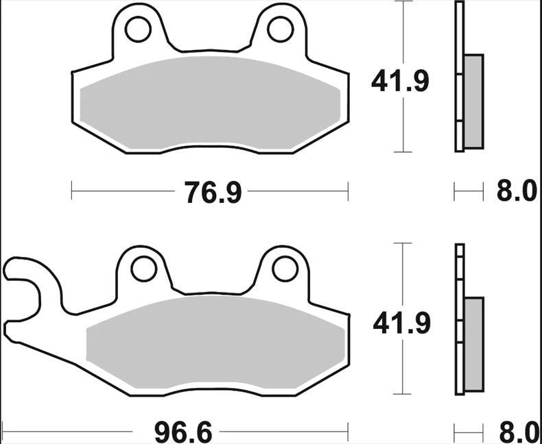 Yamaha TT-R 230 05-22 bremseklodser – Brembo SD 07SU12SD