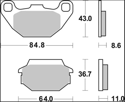Ekstra produktbillede af Kymco SUPER 8 50 2T 09-17 bremseklodser – Brembo XS 07022XS