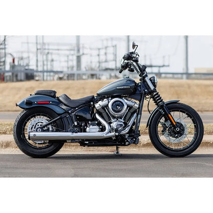 Harley-Davidson Touring / Softail (25) Grand National Slip-On Muffler, krom, Straight-Cut end cap – S&S Cycle – alternativ vinkel 3