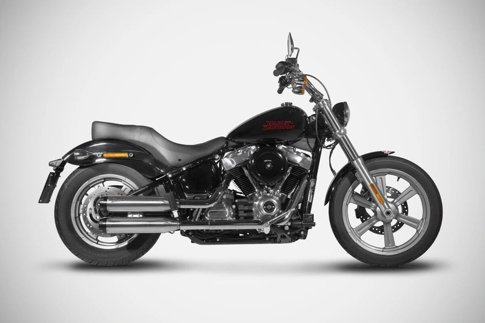 Harley-Davidson Softail (17-24) Overlapped slip-ons, satin – Zard – produktbillede 6