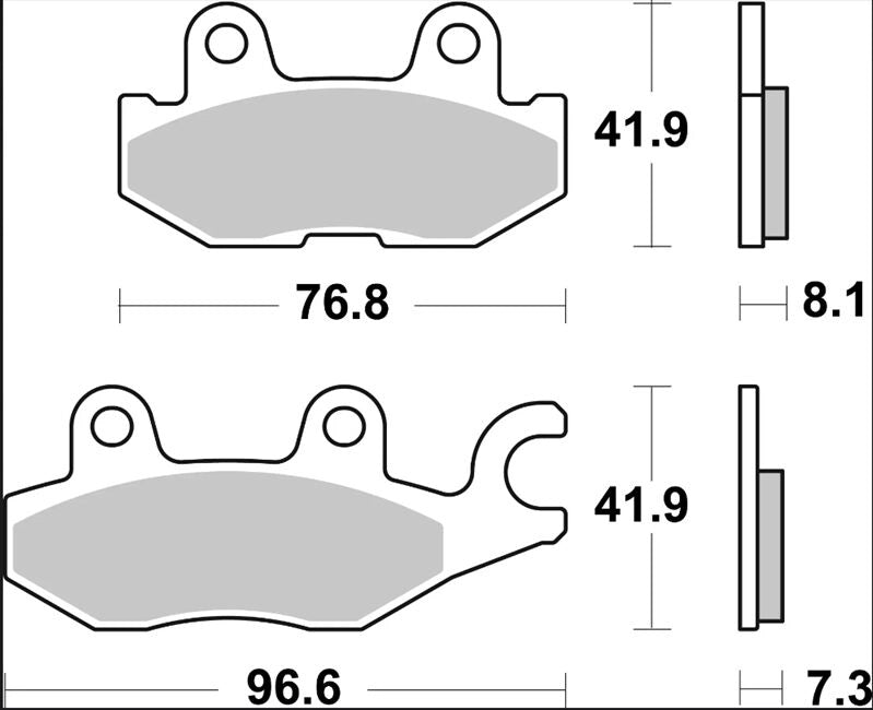 Ekstra produktbillede af Yamaha YXM 700 VP 4X4 Viking EPS 16-21 bremseklodser – Brembo SD 07YA57SD