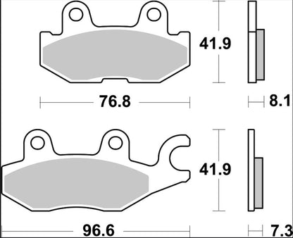 Ekstra produktbillede af Yamaha YXM 700 VP 4X4 Viking EPS 16-21 bremseklodser – Brembo SD 07YA57SD