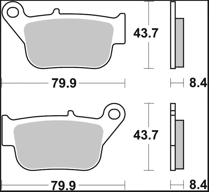 Ekstra produktbillede af Yamaha YP250R X-Max 05-13 bremseklodser – Brembo XS 07109XS