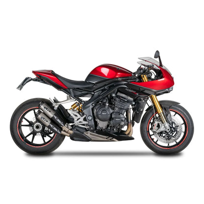 Triumph Speed Triple 1200 (21-24) Dyno slip-on, titanium – Spark – produktdetalje fra alternativ vinkel, billede 3