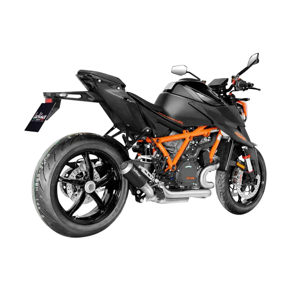 KTM Super Duke 1290 (20-24) LeoVince LV-10 slip-on – rustfri – mat sort – ekstra produktvisning af lyddæmper, finish og detaljer 3