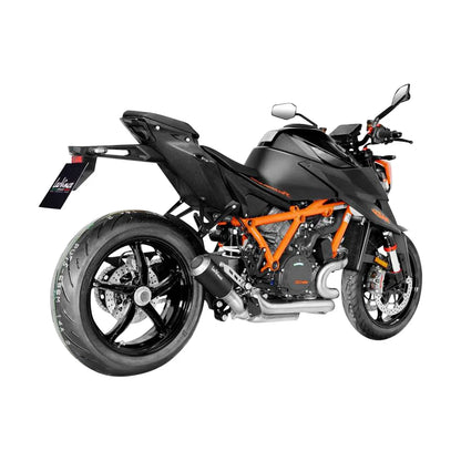 KTM Super Duke 1290 (20-24) LeoVince LV-10 slip-on – rustfri – mat sort – ekstra produktvisning af lyddæmper, finish og detaljer 3
