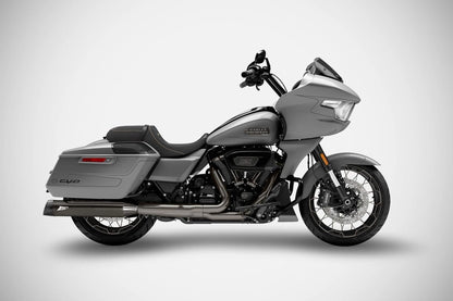 Harley-Davidson Touring (17-24) 4,5" Slash Cut slip-ons, sort krom – Zard – produktbillede 8