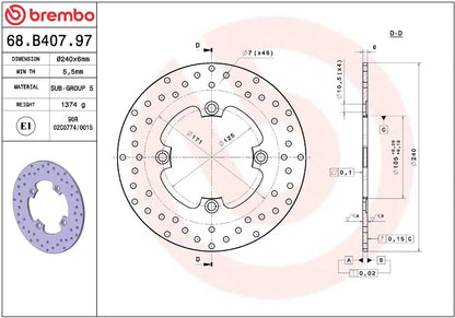 Ekstra produktbillede af Honda NSS 300 Forza 14-20 bremseskive – Brembo Oro fast