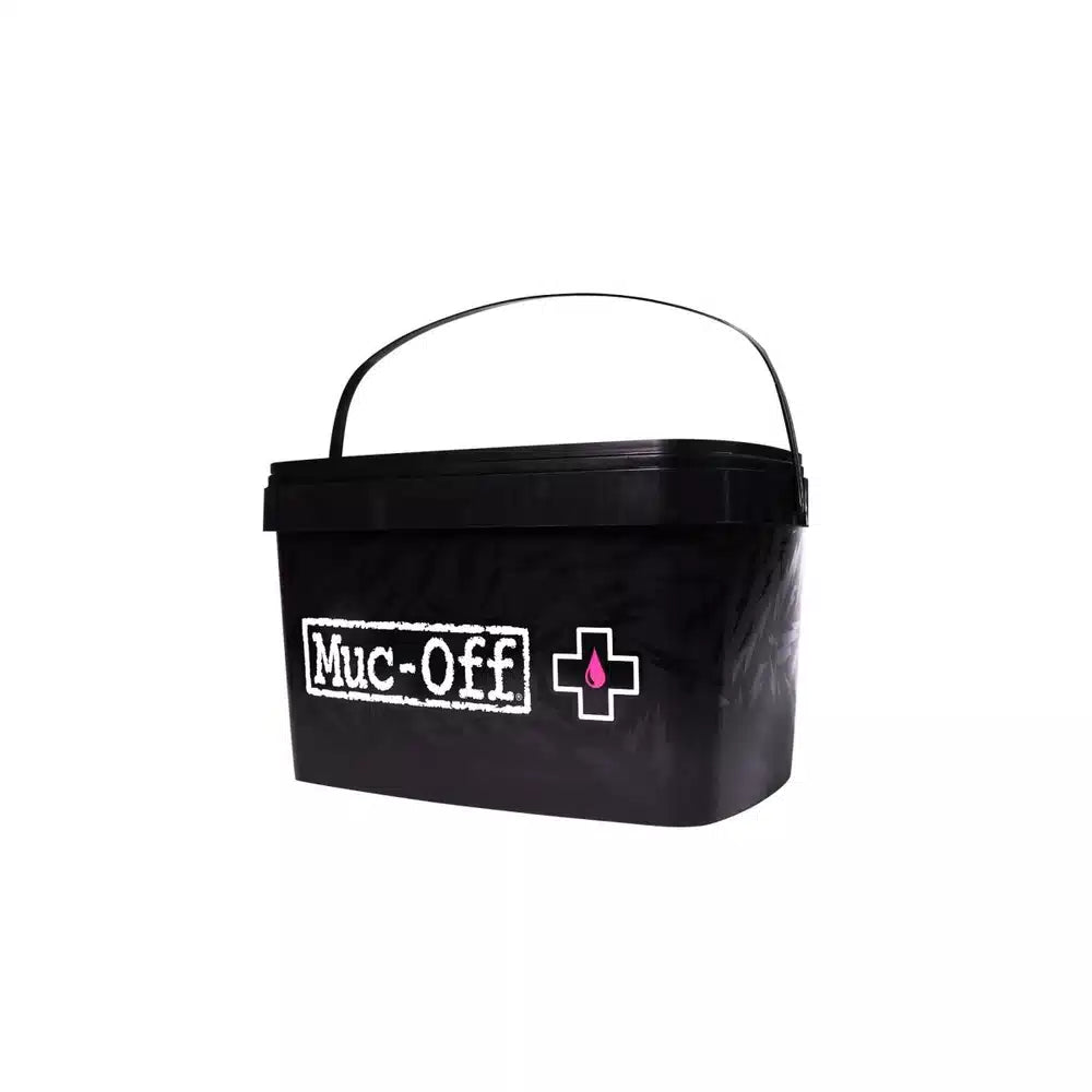 MC rengøringssæt – Muc-Off 8 in 1 Motorcycle Cleaning Kit – opbevaringsspand og delekar fra 8 in 1-kittet