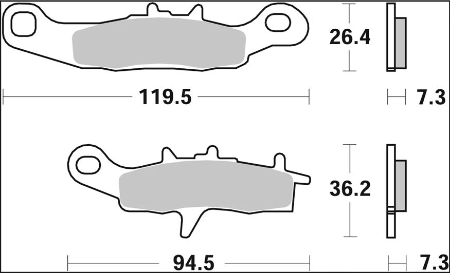 Ekstra produktbillede af Suzuki RM 85 Small Wheel 05-18 bremseklodser – Brembo SX 07KA22SX