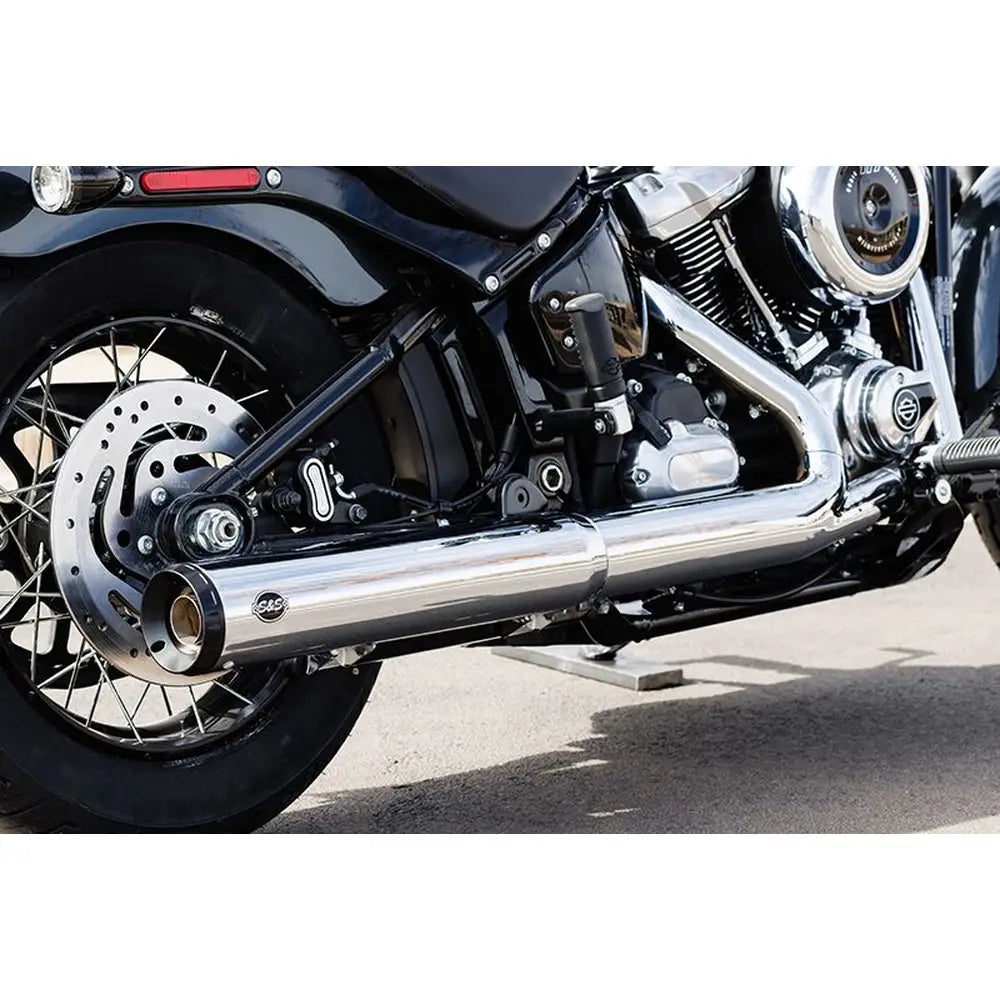 Harley-Davidson Touring / Softail (25) Grand National Slip-On Muffler, krom, Straight-Cut end cap – S&S Cycle – konstruktion og finish 5