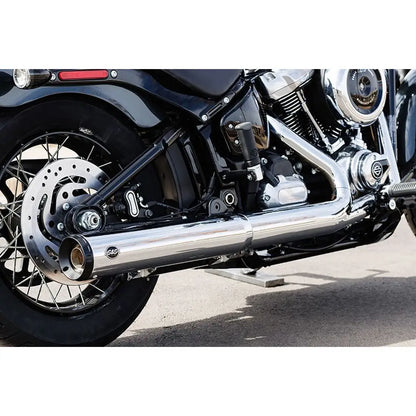 Harley-Davidson Touring / Softail (25) Grand National Slip-On Muffler, krom, Straight-Cut end cap – S&S Cycle – konstruktion og finish 5