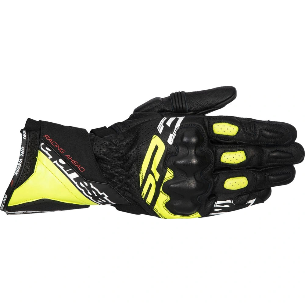 MC handsker SP-3, herre – Sort/Fluorescerende gul/Hvid, str. 2XL fra Alpinestars – primært produktbillede