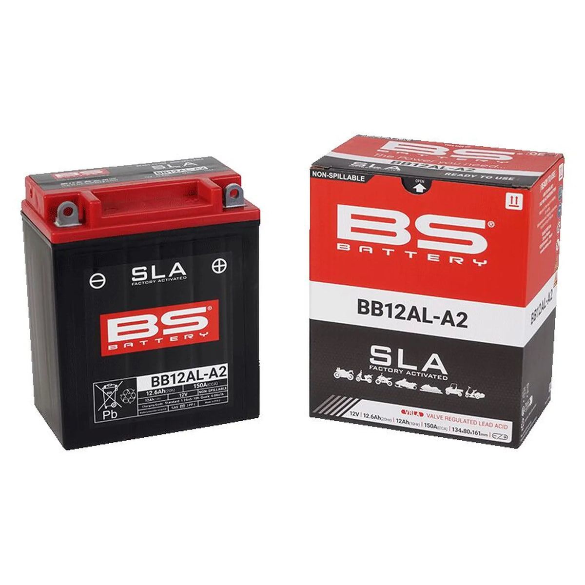 BS Battery BB12AL-A2 MC batteri – produktbillede 2