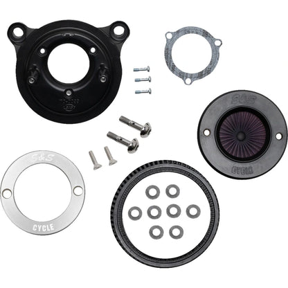 Harley-Davidson modeller (01-17) Air Stinger Stealth Air Cleaner Kit, Air Stinger / Stealth, Ring, sort / krom – S&S Cycle