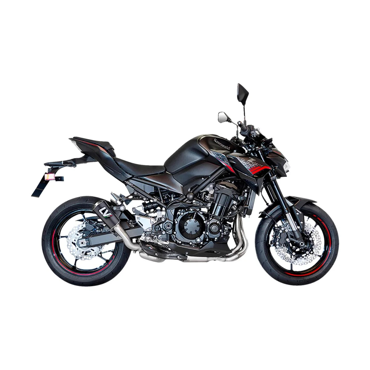 Kawasaki Z900 RS (20-24) LeoVince LV-10 slip-on – carbon – ekstra produktvisning af lyddæmper, finish og detaljer 3