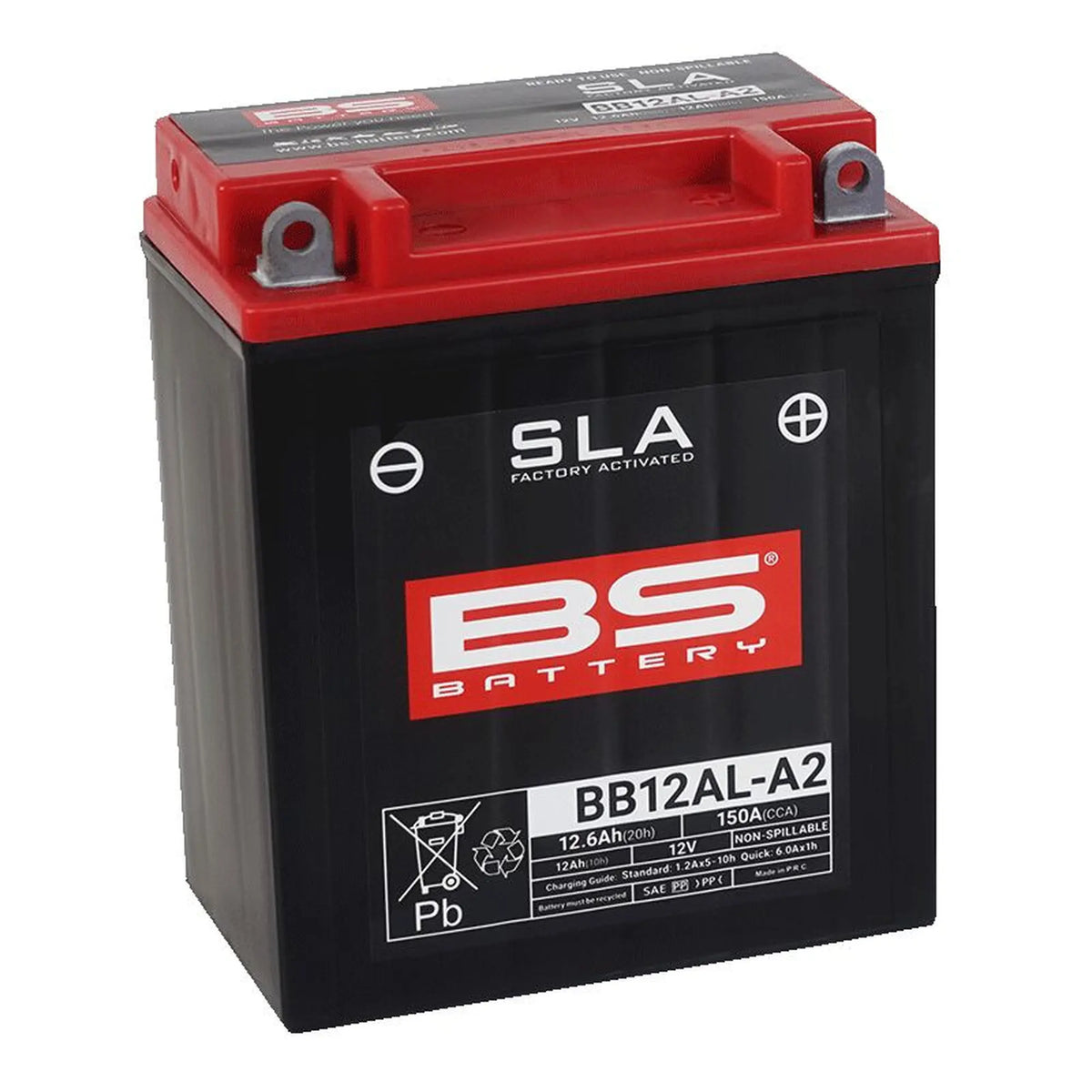 BS Battery BB12AL-A2 12V 12Ah 150A AGM MC batteri