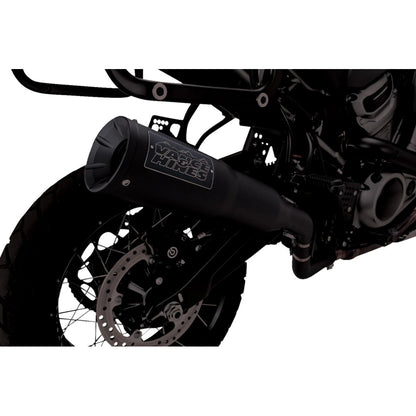 Harley-Davidson Pan America (21-26) Adventure Hi-Output 450 slip-on, sort – Vance & Hines – monteret på motorcykel – design og pasform 3