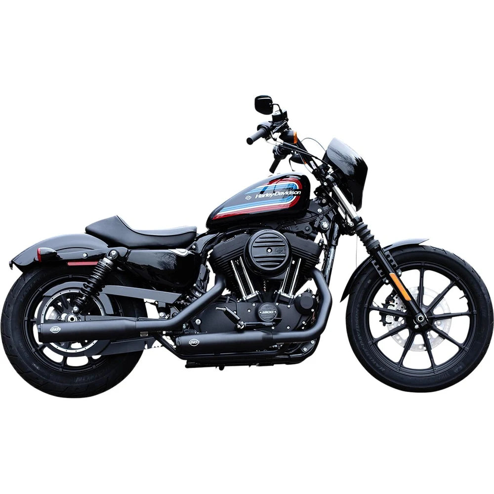 Harley-Davidson Sportster (14-22) Grand National ECE Slip-On Mufflers, sort – S&S Cycle – produktdetalje 4
